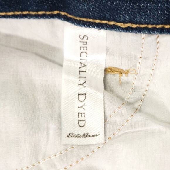 EUC Eddie Bauer Embroidered Boyfriend Relaxed Straight Leg Jeans Sz. 8x28 Indigo - Picture 9 of 12